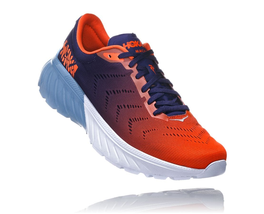 Hoka One One Mach 2 South Africa - Mens Road Running Shoes - Blue / Orange,EGPIM-7034